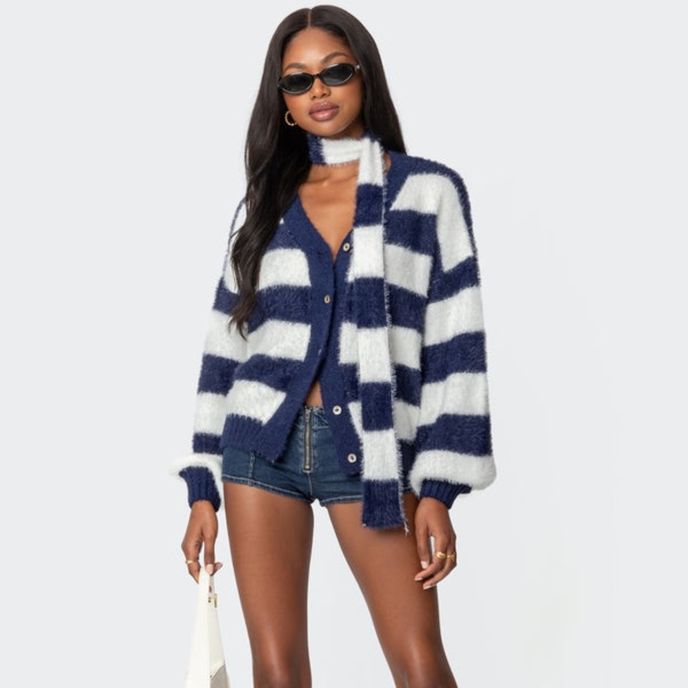 edikted striped cardigan